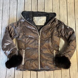 Skea Women's Shimmering gray Ski Jacket goose down - size 8